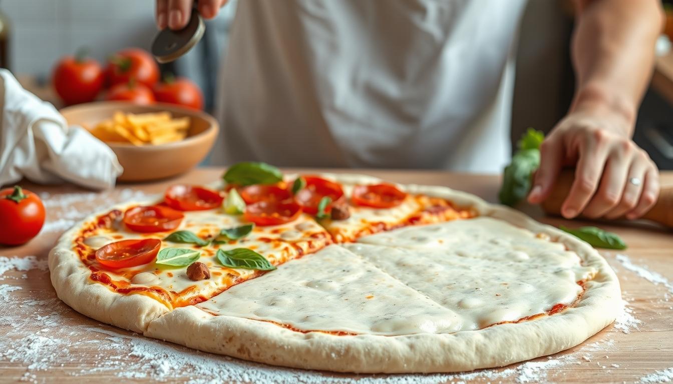 Balanced healthy meal prepared in a home kitchen