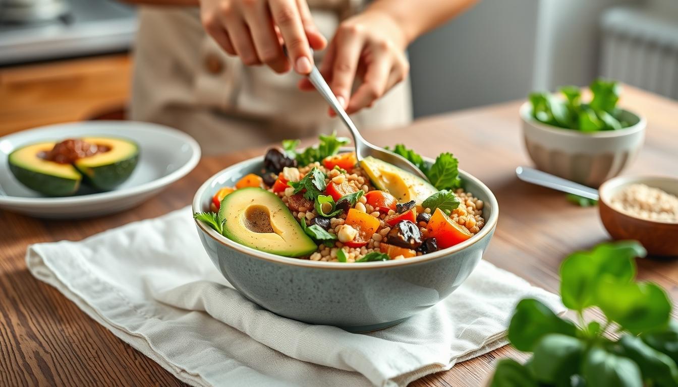 Seasonal meal prepared in a home kitchen